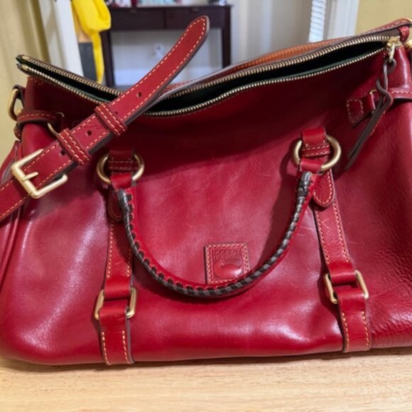 Large Florentine Red Dooney & Bourke Satchel - Picture 1 of 10